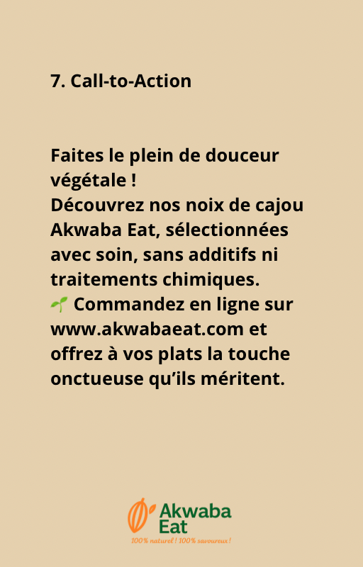 une sauce crémeuse cajou-citron.